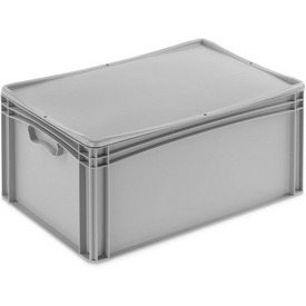 Eurobox mit Auflagedeckel, 60x40x28,3 cm, grau – ab 34,49 €