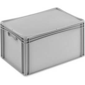 Eurobox mit Auflagedeckel, 60x40x33,3 cm, grau – ab 34,95 €