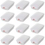 BRB-Spar-Set - 12x GN-Vorratsbehälter / Frischhaltebox mit Deckel in Gastronomiequalität, mit Farbcodiersystem, LxBxH 265x162x65 mm, Inhalt 1,8 Liter.