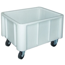 Großbehälter auf Rollen, weiß, 140 Liter, 80x60x55 cm – ab 202,- €