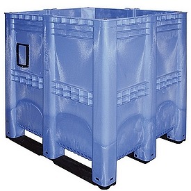 Großbehälter 130x115x125 cm, 1400 Liter, PE-HD, 3 Kufen, blau – ab 710,- €