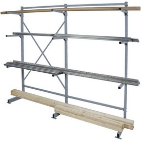 Kragarmregal, verzinkt, HxBxT 1950x2090x450 mm, 4 Ebenen – ab 611,- €