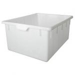 BRB Kunststoffwanne, lebensmittelecht, 150 Liter, Außenmaß LxBxH 820x635x375 mm, konische Form, leere Wannen platzsparend ineinander stapelbar, ideal für Lebensmittelbetriebe, und in der Landwirtschaft.