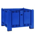 Palettenbox LxBxH 120x80x85 cm, 4 Füße, blau