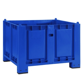 Palettenbox LxBxH 120x80x85 cm, 4 Füße, blau – ab 291,- €