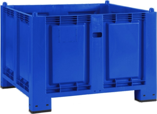 Palettenbox  LxBxH 120x80x85 cm, 4 Füße, blau