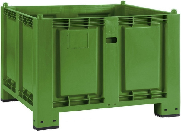 Palettenbox  LxBxH 120x80x85 cm, 4 Füße, grün