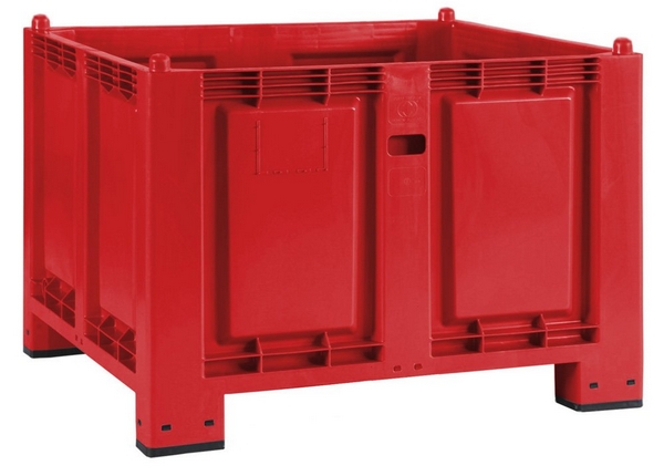 Palettenbox LxBxH 120x80x85 cm, 4 Füße, rot