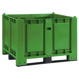 Palettenbox mit 3 Kufen, LxBxH 120x80x85 cm, grün – ab 320,- €