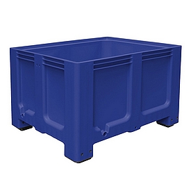 Palettenbox LxBxH 120x100x76 cm, 4 Füße, blau – ab 284,- €