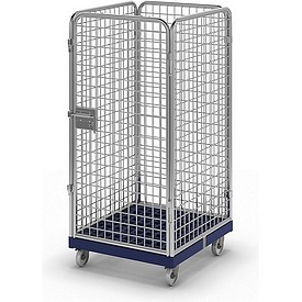 4-seitiger Drahtgitterbehälter mit Kunststoff-Rollplatte, Nutzhöhe 1350 mm – ab 339,- €