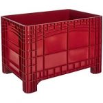 Großbehälter 1200 x800 x 800 mm, Volumen 535 Liter, 4 Füße, stapelbar - PE, rot.