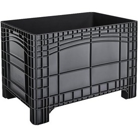 Großbehälter 120x80x80 cm, 535 Liter, 4 Füße, RE-PE, schwarz – ab 303,99 €