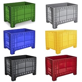 Großbehälter 120x80x80 cm, 535 Liter, 4 Füße – in 6 Farben