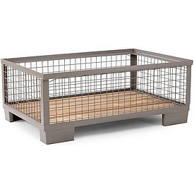 Gitterbox mit festen Wänden, 50x124x83,5 cm, niedrige Bauart – ab 246,85 €