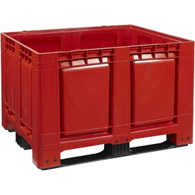 Palettenbox 120x100x79 mm, mit 3 Kufen, rot – ab 221,- € + Versand