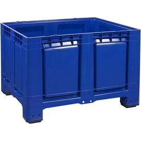 Palettenbox 120x100x79 mm, mit 4 Füßen, blau – ab 201,- € + Versand