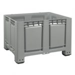 Logiplast Palettenbox LxBxH 1200 x 1000 x 790 mm, geschlossen, mit 4 Füßen, Farbe grau