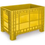 Palettenbox 1200x800x800 mm, Boxfabrik NOAH XL, PE, lebensmittelecht, 4 Füße, gelb.