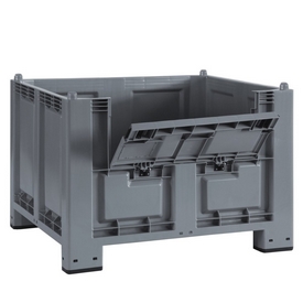 Palettenbox mit Kommissionierklappe , 120x80x85 cm, 4 Füße – ab 336,- €