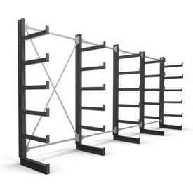 STIER Kragarmregal, einseitig, 5 Ebenen, BxHxT 5200x2000x500mm – ab 1335,99 €