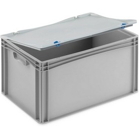 Eurobehälter mit Scharnierdeckel 60x40x33 cm – ab 40,95 €