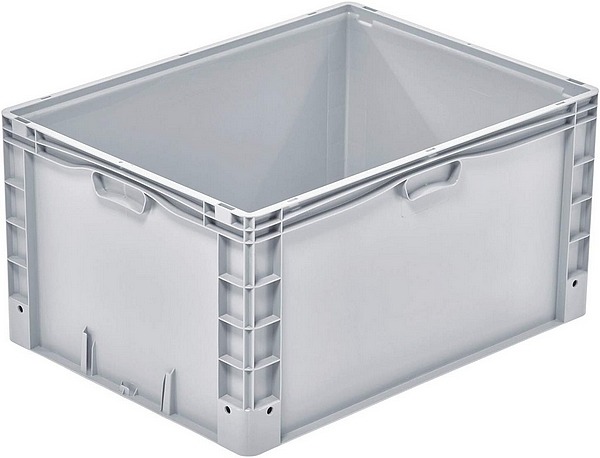 aidB Eurobehälter 800x600x420 mm, 168 Liter, Traglast 100 kg, Großbehälter, Euro-Norm, Kunststoffbehälter aus PP-C, lebensmittelecht.