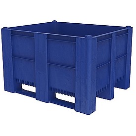 Großbehälter aus Polyethylen, 120x100x74 cm, 3 Kufen, blau – ab 593,99 €