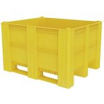 kaiserkraft Großbehälter aus Polyethylen , lebensmittelecht, Inhalt 600 Liter, LxBxH 1200x1000x740 mm, Ausführung mit 3 Kufen.