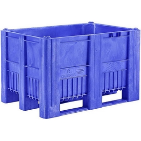 Palettenbox 120x80x76 cm, 470 Liter, 3 Kufen, blau – ab 341,99 €