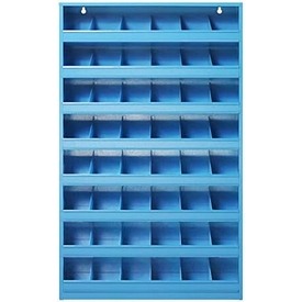 Schüttenregal mit 48 Fächern, Stahlblech, 85x50x12,5 cm, blau – ab 149,- €