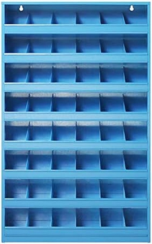 1a-TopStore XXL Profi Schüttenregal Wandregal mit 48 Fächern aus stabilem Stahlblech, 85x50x12,5 cm, blau. 1a-TopStore XXL Profi Schüttenregal Wandregal mit 48 Fächern aus stabilem Stahlblech, 85x50x12,5 cm, blau.