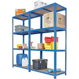 Schwerlastregal 2 x 4 Böden, Tragkraft je Boden 265 kg, HxBxT 180x180x50 cm – ab 188,- €