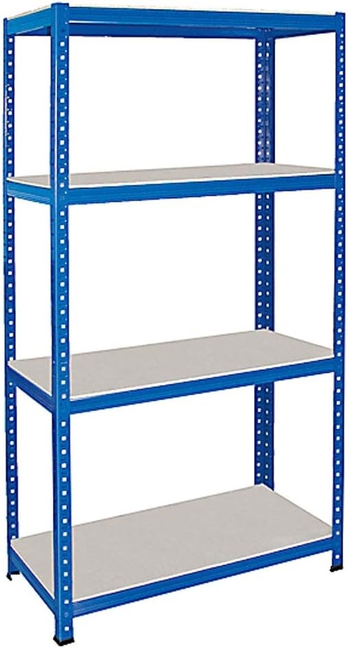 BRB Schwerlastregal, Tragkraft je Boden 265 kg, Gesamt-Tragkraft 1325 kg, Stecksystem, HxBxT 1800x900x500 mm, 4 Böden.