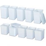 BRB Set mit 10 Vorratsbehältern in Gastronomiequalität, 5X 2 Liter, 5X 3 Liter, mit Deckel, aus lebensmittelechtem PE-HD, langlebig und spülmaschinenfest.