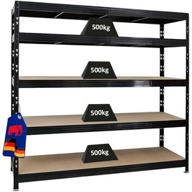 Schwerlastregal HxBxT 180x200x60cm Fachlast 500 kg, 5 Ebenen – ab 259,90 €
