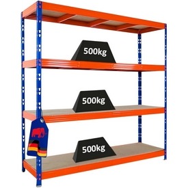 Schwerlastregal HxBxT 200x200x60cm Fachlast 500 kg, 4 Ebenen – ab 209,90 €