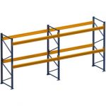 Palettenregal für bis zu 15 Europaletten 4.80 m x 3.00 m (LxH) | 2 Felder, Fachlast 2050 kg.