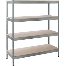 SCHULTE Schwerlastregal, 4 Böden/250 kg, 180x140x50 cm (HxBxT), verzinkt – ab 114,99 €