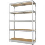 Steinbock Schwerlastregal Typ M - HxBxT 180 x 120 x 45 cm, 5 Böden, 200 kg Fachlast