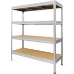 Steinbock Schwerlastregal Typ XXL - HxBxT 177 x 200 x 60 cm - verzinkt - 2.000 kg Tragkraft - Steckregal mit 4 höhenverstellbaren Böden - 500 kg Fachlast - Made in EU - Metallregal.