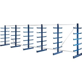 Kragarmregal mit identischer Kragarm-Länge, zweiseitig, BxTxH 675x120x200 cm, 6 Ebenen – ab 1594,99 €