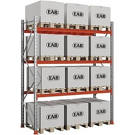 Palettenregal HxBxT 350x293x110 cm, 12 Palettenplätze, Fachlast 3000 kg – ab 684,99 €