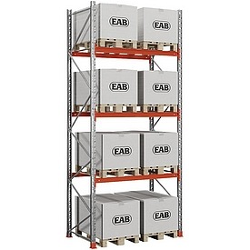 Palettenregal HxBxT 450x203x110 cm, 8 Palettenplätze, Fachlast 2000 kg – ab 600,99 €